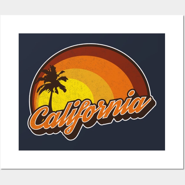 California Sunset Vintage Style Wall Art by Styleuniversal